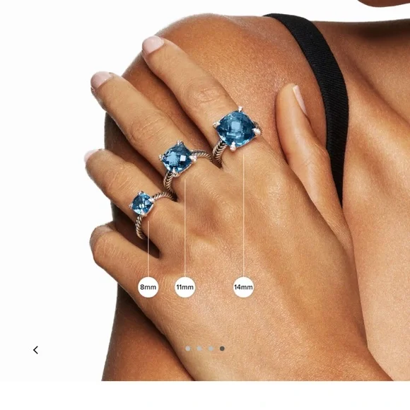 DAVID YURMAN 💙 Authentic Chatelaine® Ring - 14 mm - Picture 7 of 11